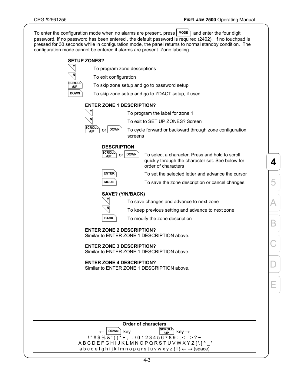 Ed c b 5 a 4 | CPG FIRELARM 2500 CPG #2561255 User Manual | Page 25 / 44