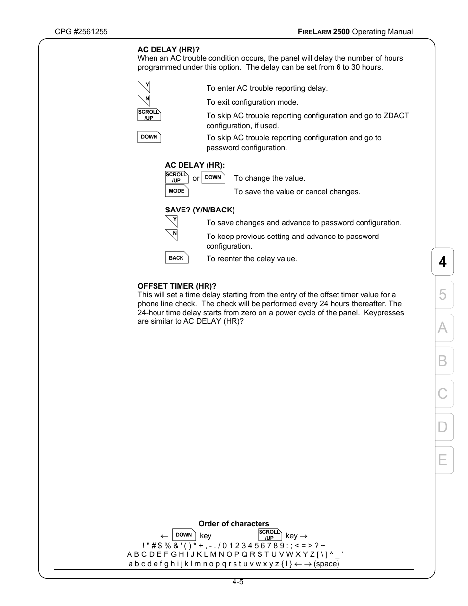 Ed c b 5 a 4 | CPG FIRELARM 2500 CPG #2561255 User Manual | Page 27 / 44