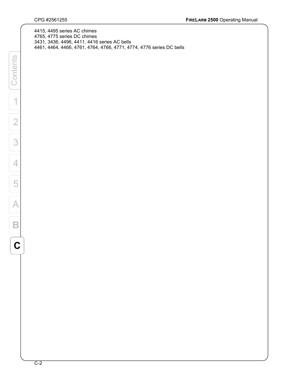 CPG FIRELARM 2500 CPG #2561255 User Manual | Page 40 / 44