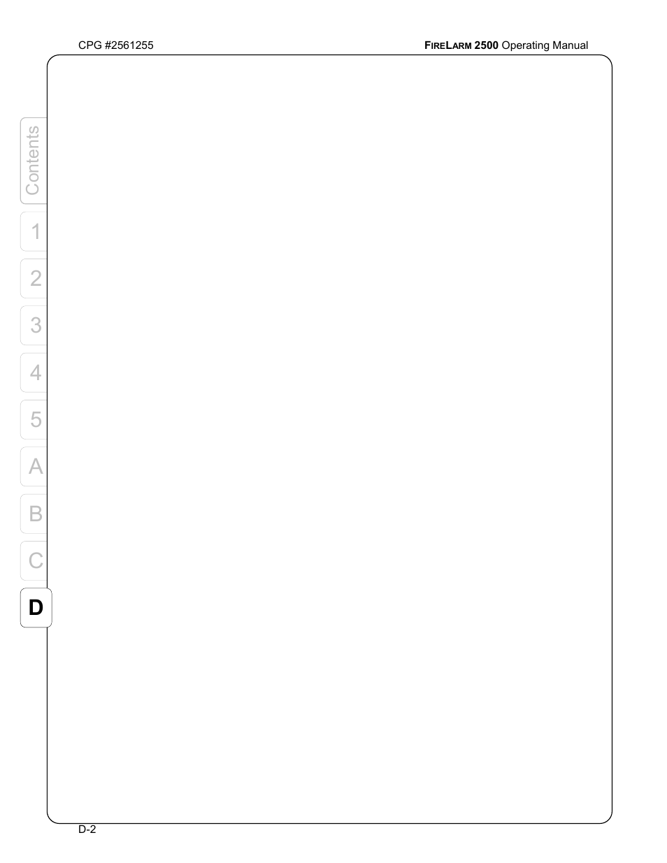 CPG FIRELARM 2500 CPG #2561255 User Manual | Page 42 / 44