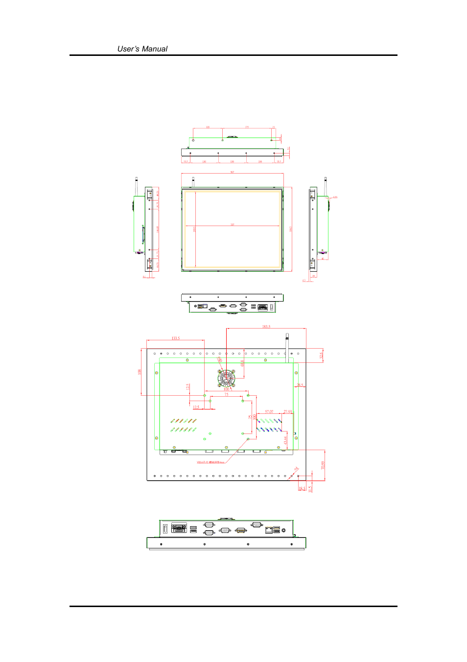 Dimensions and outlines, 3 dimensions and outlines | Axiomtek FDK172-834 User Manual | Page 10 / 82