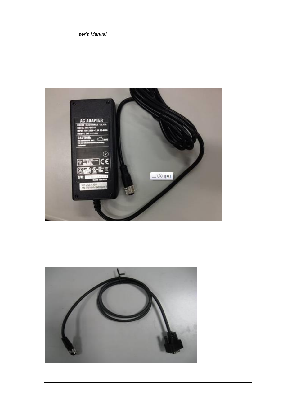 Power adapter for got815-834 | Axiomtek GOT815-834 User Manual | Page 14 / 40