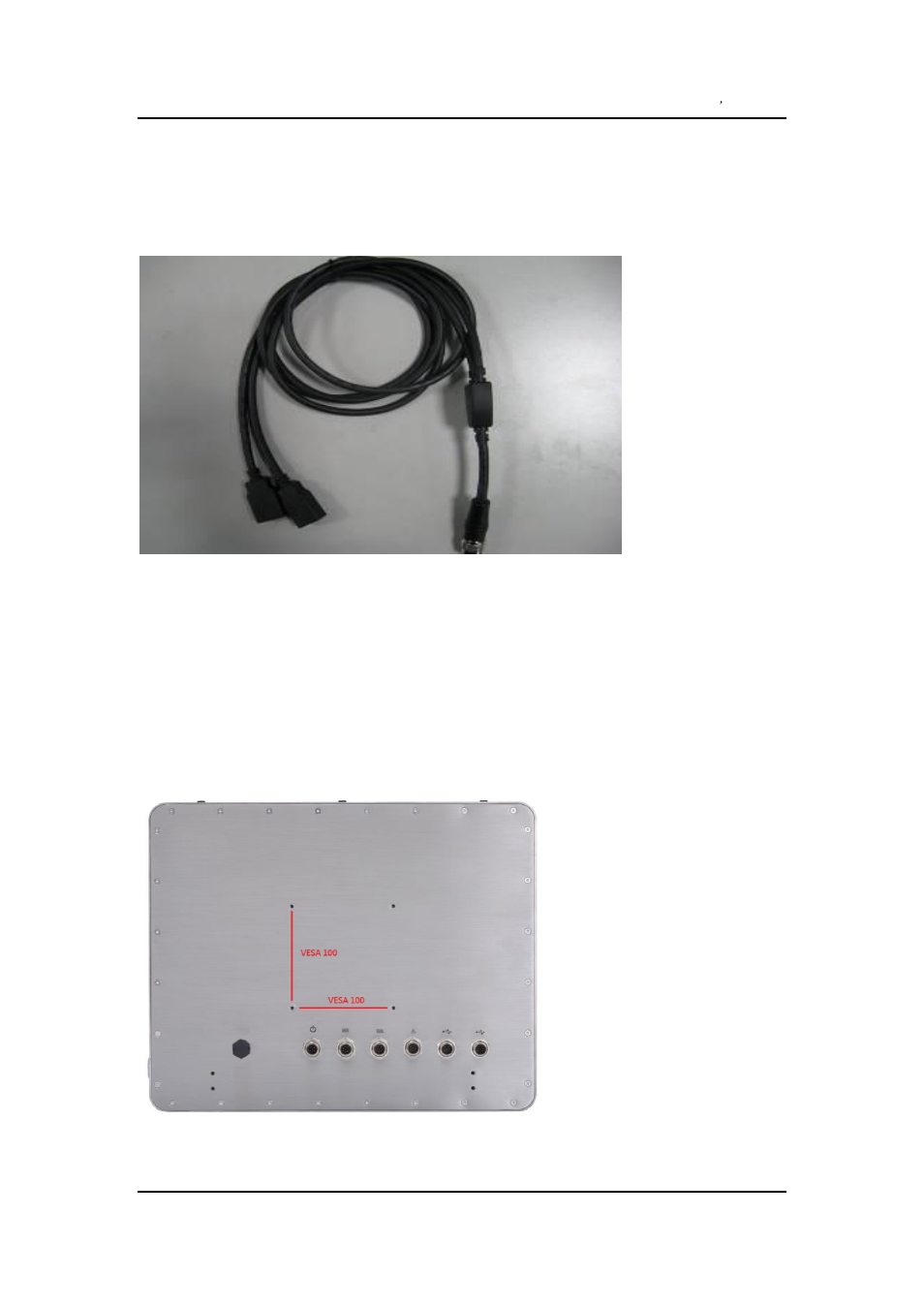 Usb cables, Mounting method, Vesa mounting | 1 serial port interface, 3 mounting method | Axiomtek GOT815-834 User Manual | Page 15 / 40