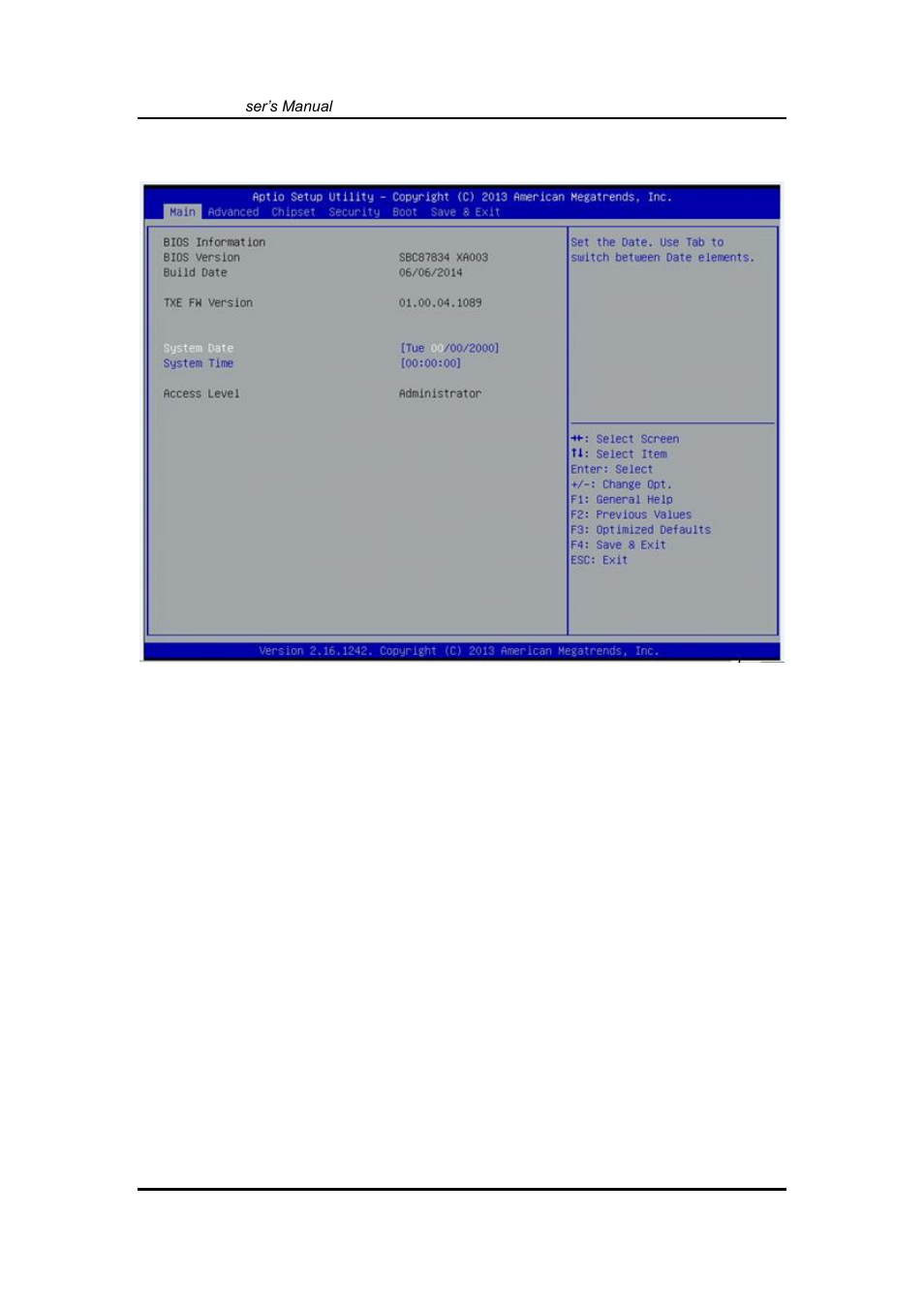 Main menu, 2 main menu | Axiomtek GOT815-834 User Manual | Page 18 / 40
