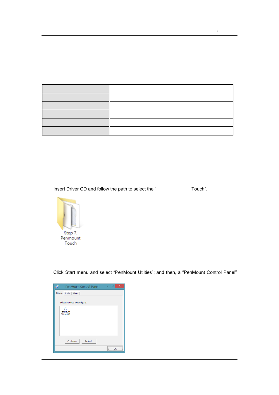 Touch screen, Specification, Driver installation- windows 7/8.x | 2 touch screen | Axiomtek GOT815-834 User Manual | Page 37 / 40