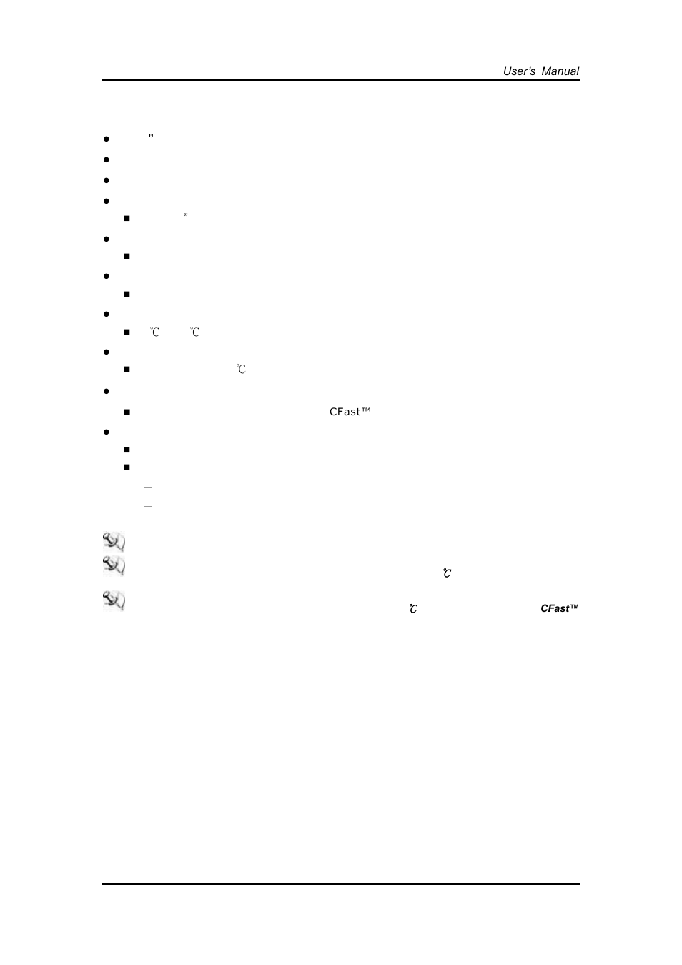 System specification | Axiomtek GOT5100T-834 User Manual | Page 9 / 84