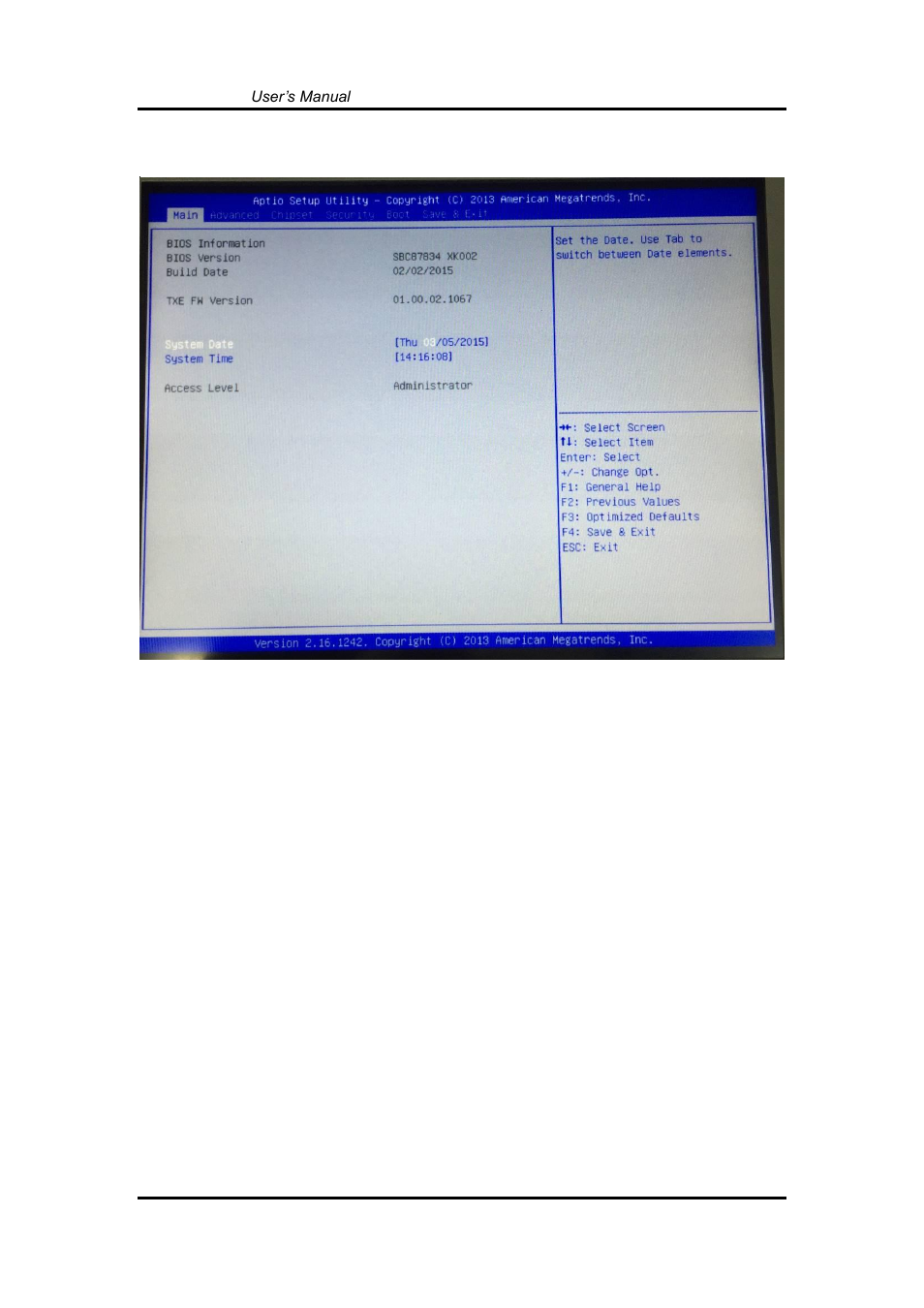 Main menu, 2 main menu | Axiomtek GOT3126T-834 User Manual | Page 40 / 64