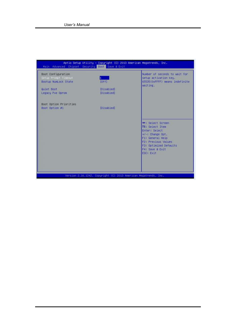 Boot menu, 6 boot menu | Axiomtek GOT3126T-834 User Manual | Page 54 / 64