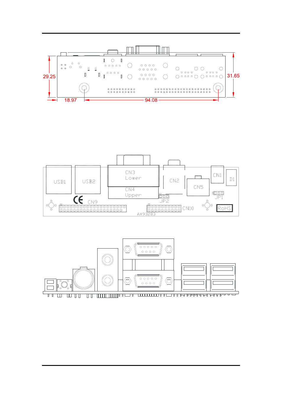 Ax93283 board layout | Axiomtek PICO841 User Manual | Page 32 / 80