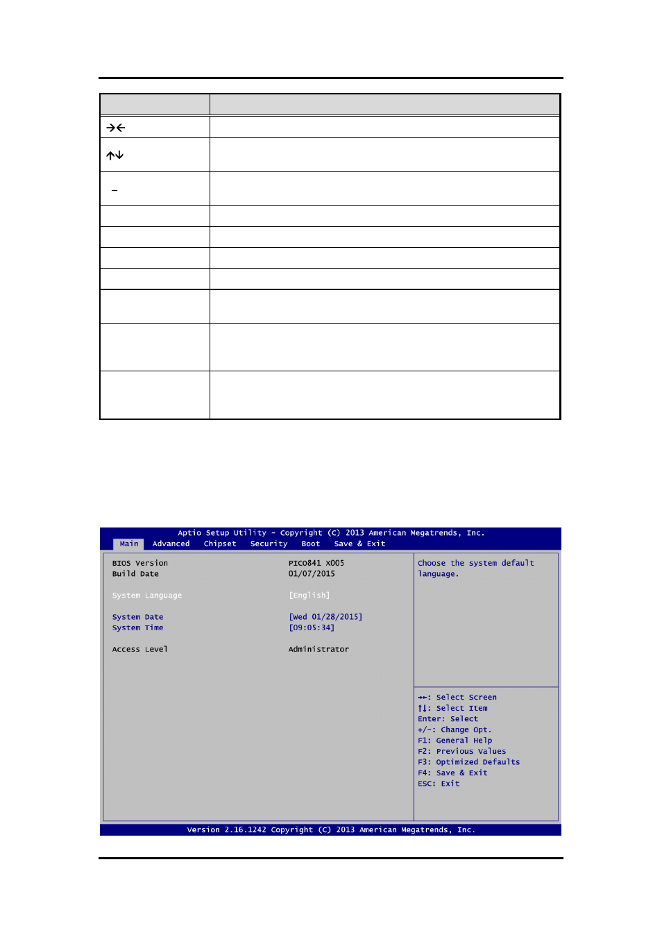 Main menu, 3 main menu | Axiomtek PICO841 User Manual | Page 52 / 80