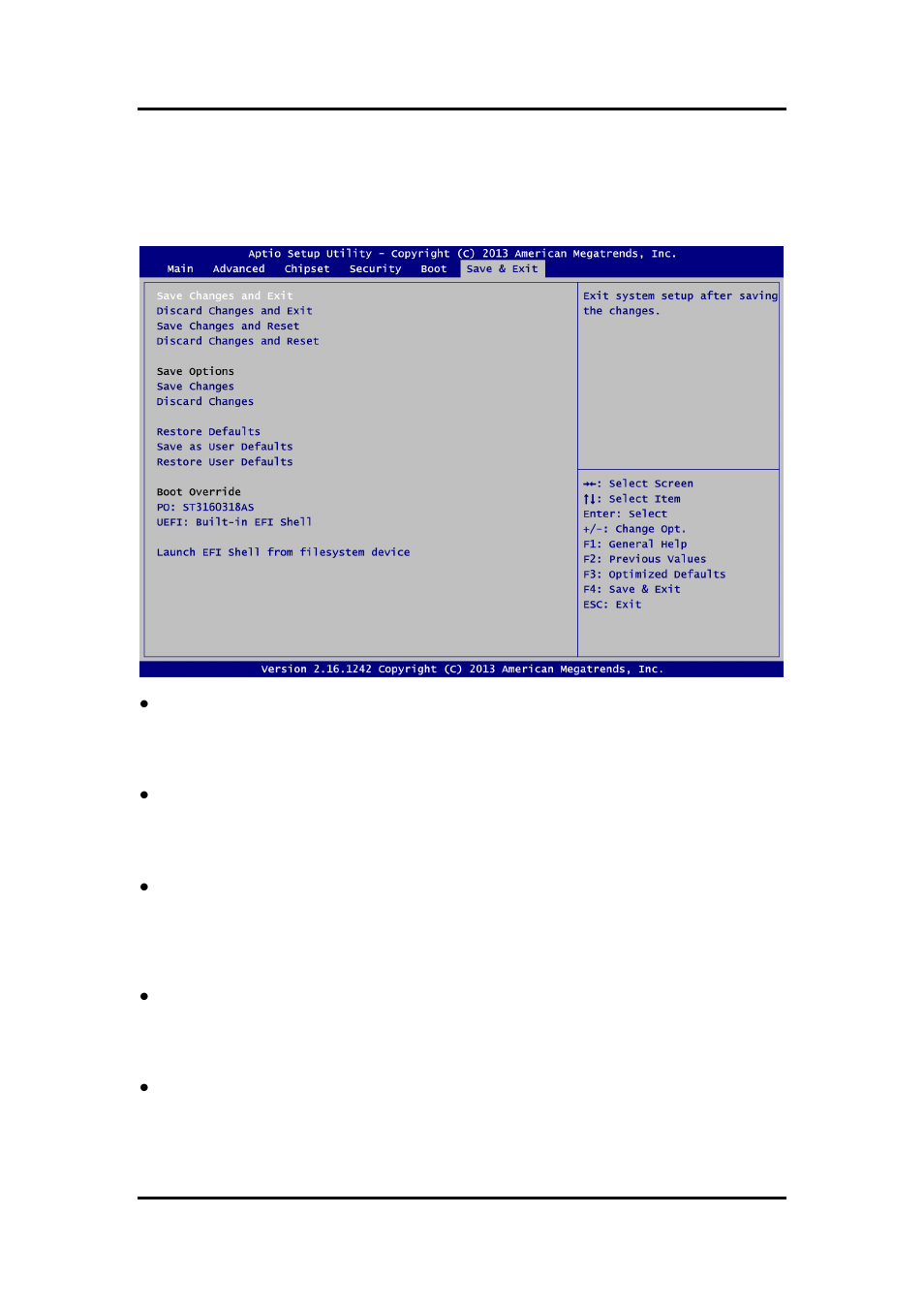 Save & exit menu, 8 save & exit menu | Axiomtek PICO841 User Manual | Page 72 / 80
