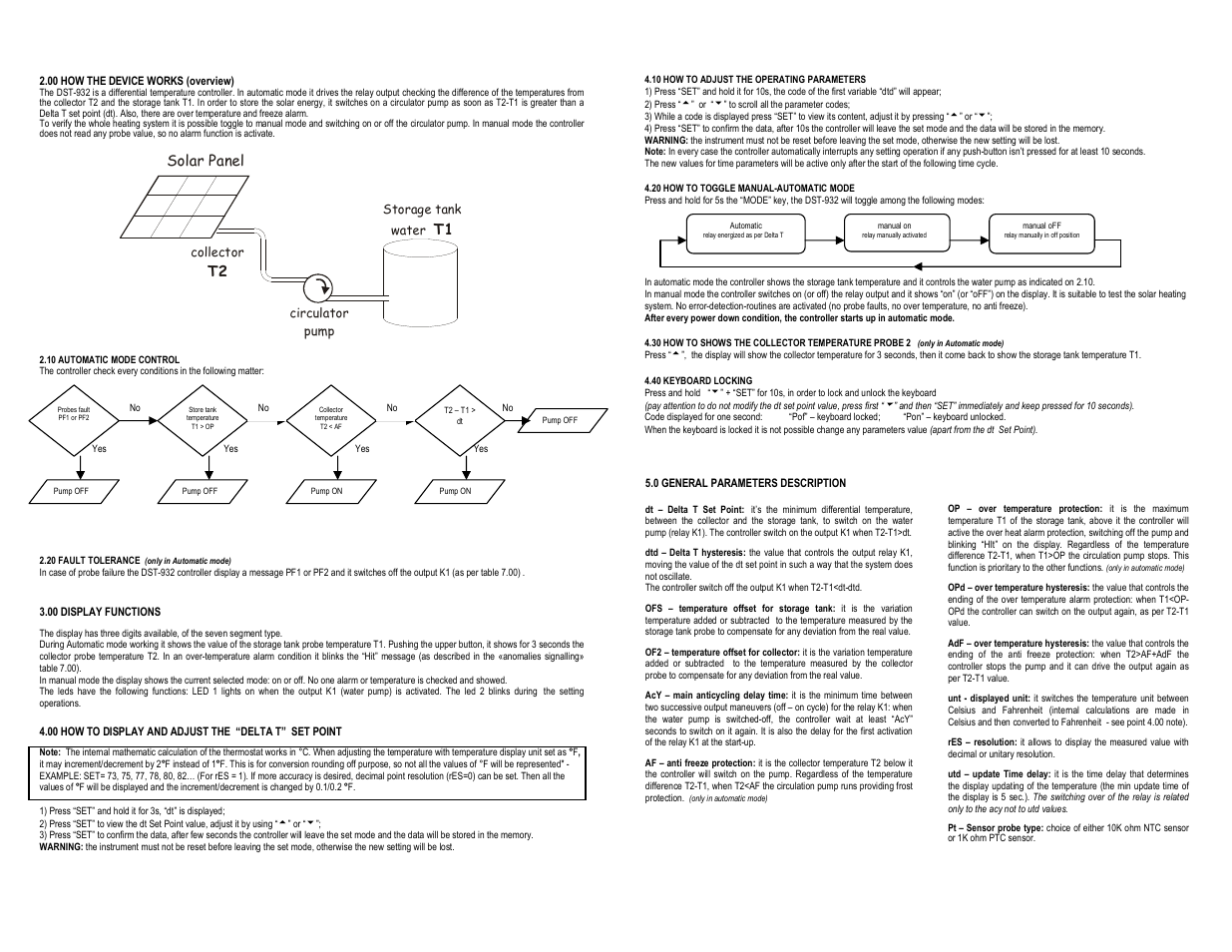Solar panel | AZEL SOLAR DIFFERENTIAL CONTROL: DST-932 User Manual | Page 2 / 2