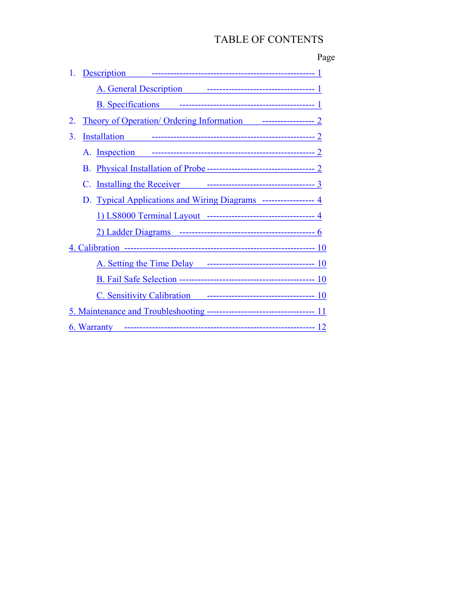 Babbitt LS8000 Full-Featured Sensor User Manual | Page 2 / 14