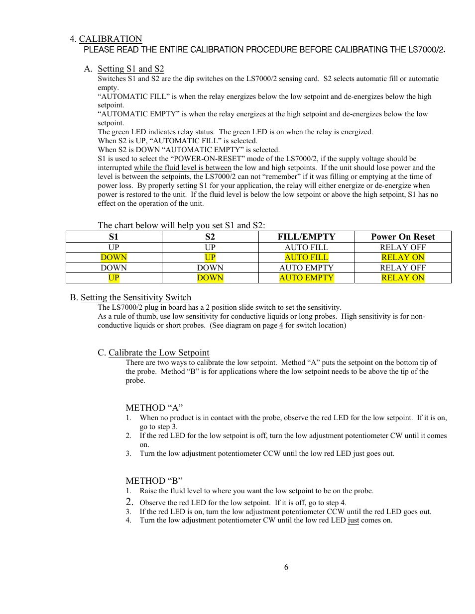 Babbitt LS7000/2 Dual-Point Sensor User Manual | Page 8 / 10