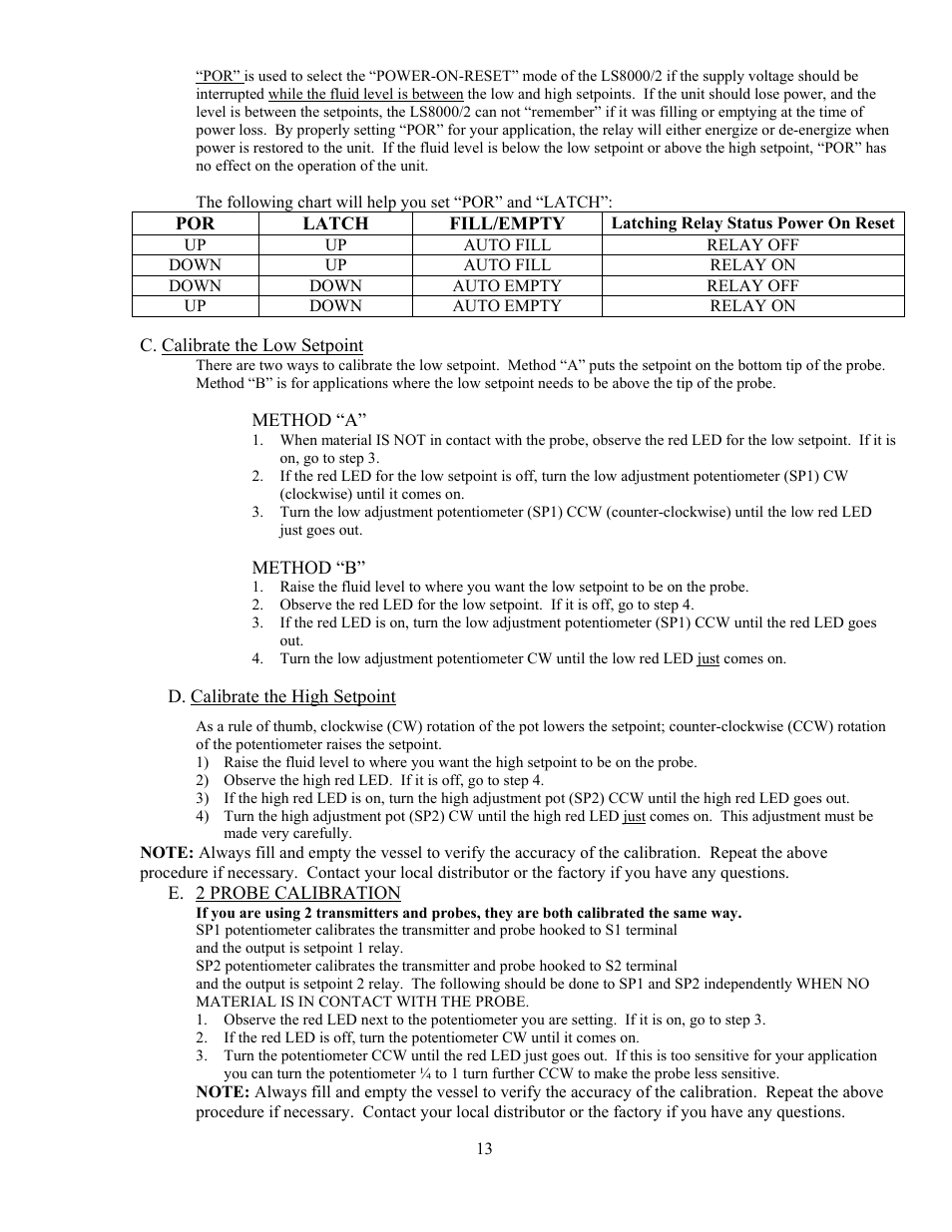 Babbitt LS8000/2 Multi-Point Sensor User Manual | Page 15 / 17