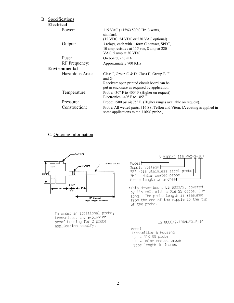 Babbitt LS8000/2 Multi-Point Sensor User Manual | Page 4 / 17
