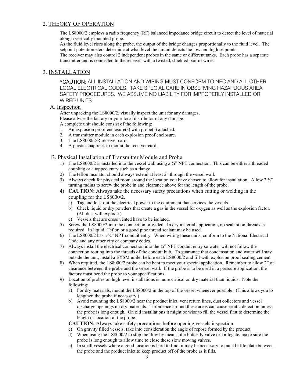 Babbitt LS8000/2 Multi-Point Sensor User Manual | Page 5 / 17
