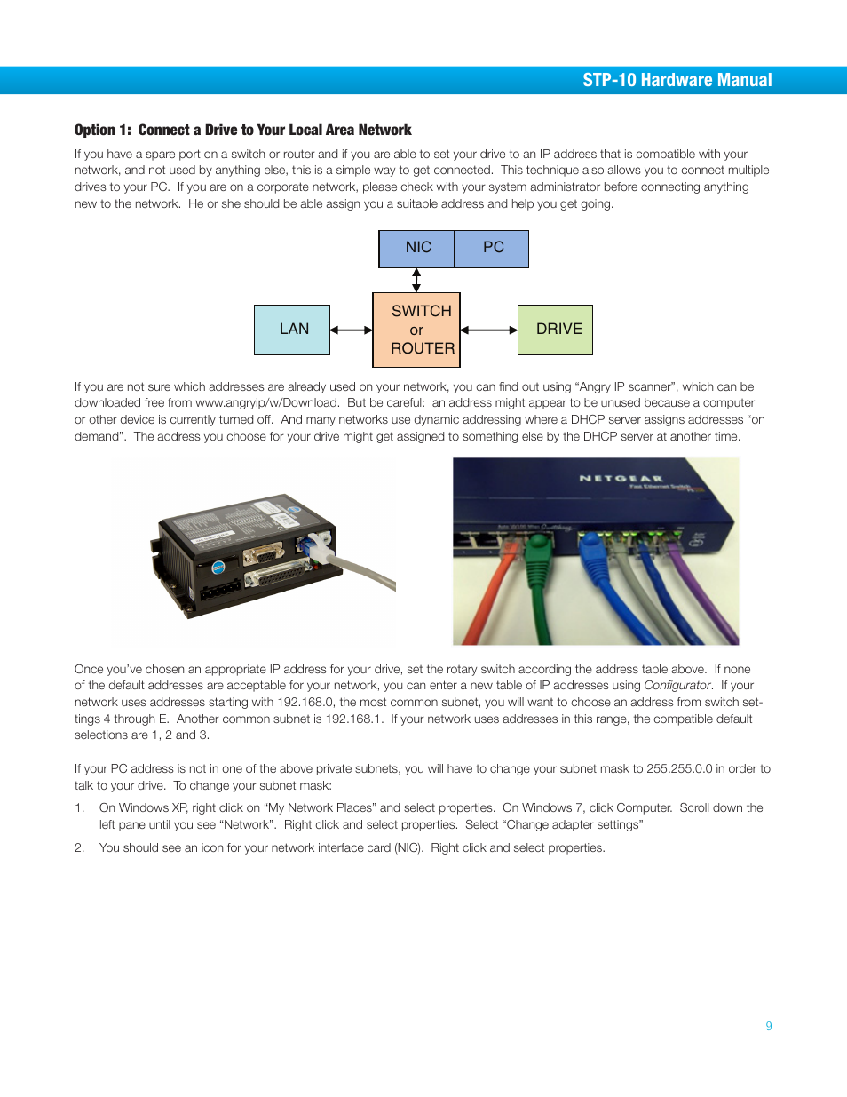 Stp-10 hardware manual | Bimba STP-10 User Manual | Page 9 / 39