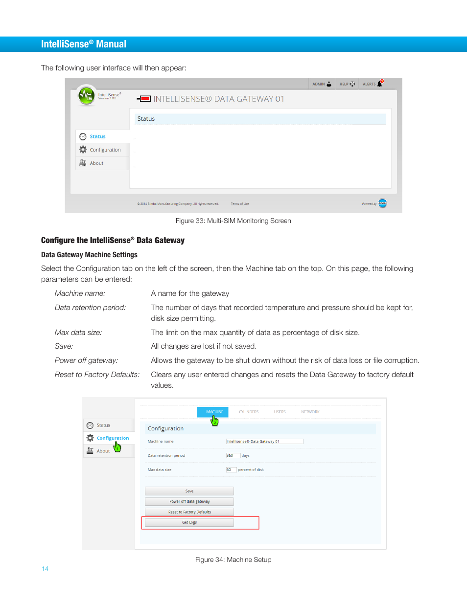 Intellisense, Manual | Bimba IntelliSens User Manual | Page 14 / 68