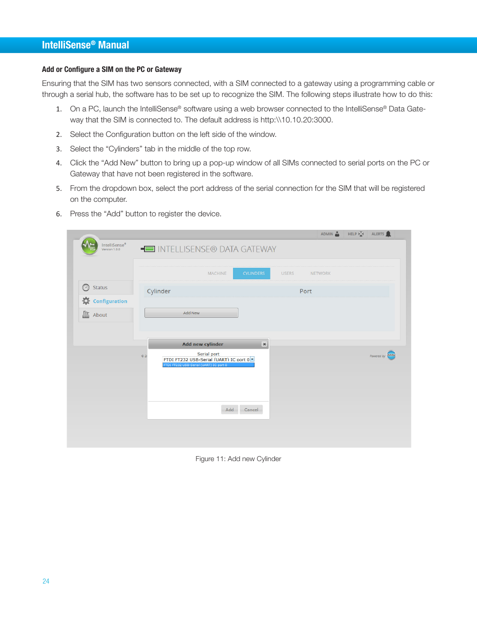 Intellisense, Manual | Bimba IntelliSens User Manual | Page 24 / 68