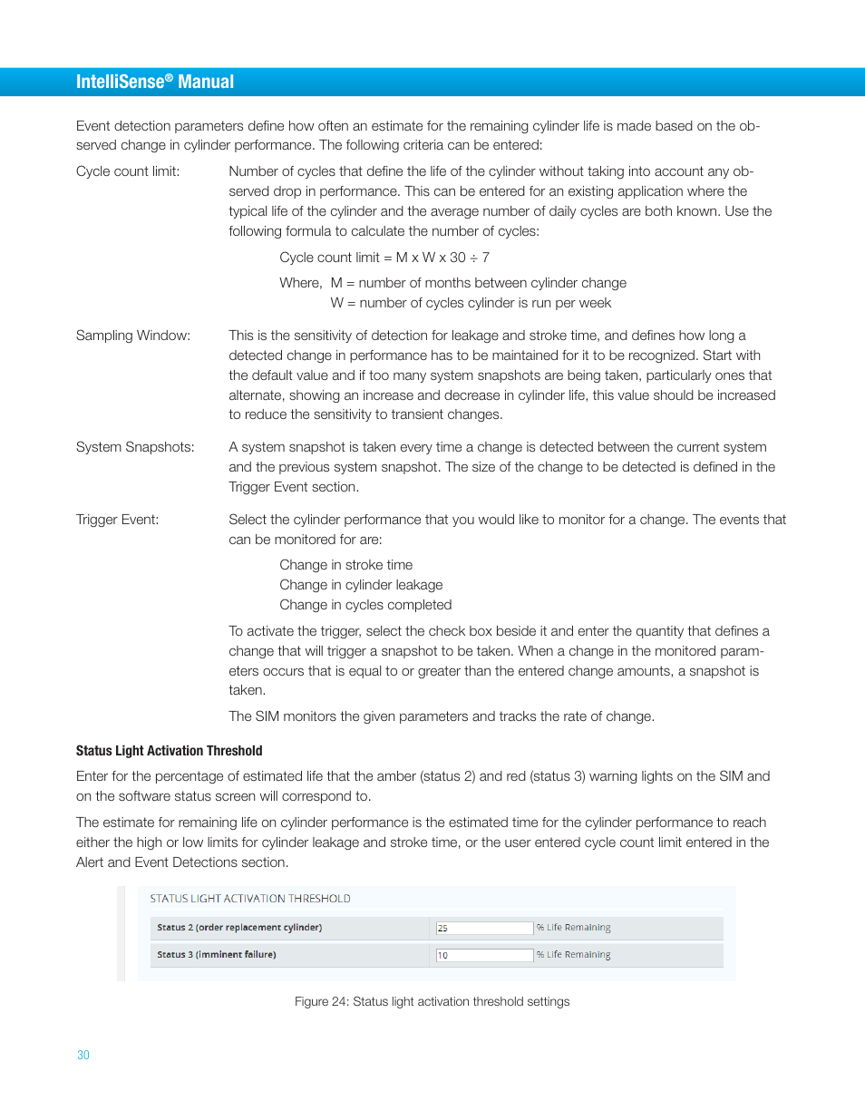 Intellisense, Manual | Bimba IntelliSens User Manual | Page 30 / 68
