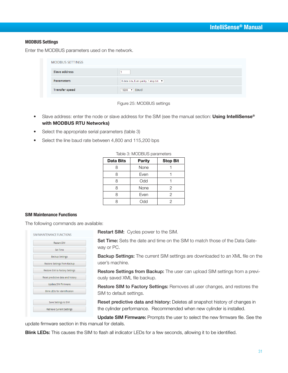 Intellisense, Manual | Bimba IntelliSens User Manual | Page 31 / 68