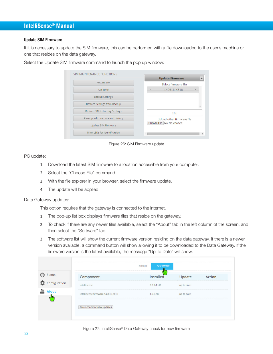Intellisense, Manual | Bimba IntelliSens User Manual | Page 32 / 68