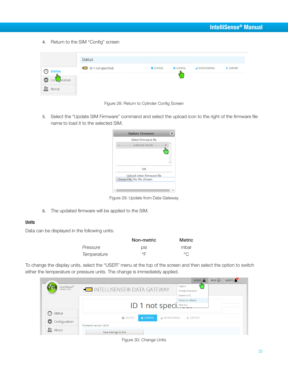 Intellisense, Manual | Bimba IntelliSens User Manual | Page 33 / 68