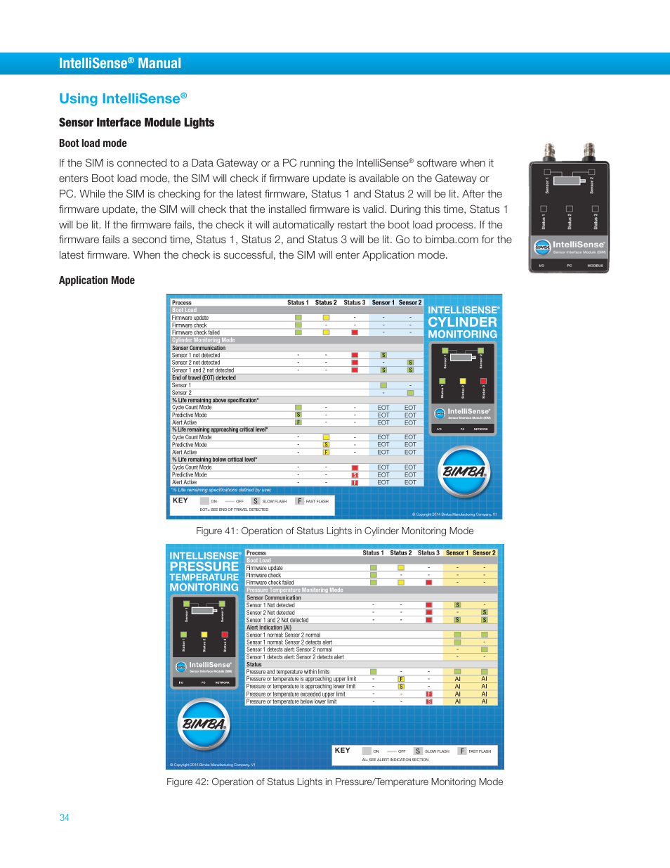 Intellisense, Manual, Using intellisense | Bimba IntelliSens User Manual | Page 34 / 68