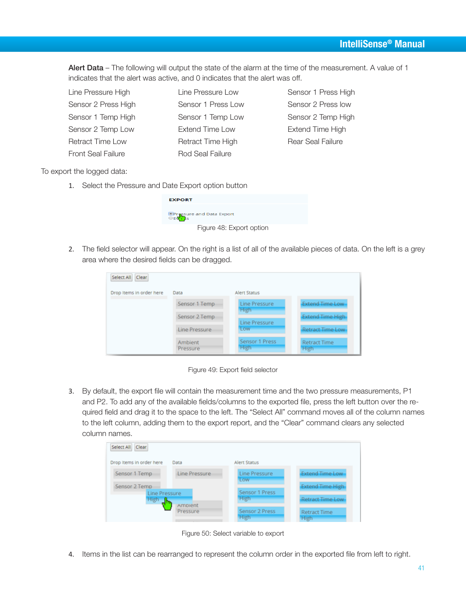 Intellisense, Manual | Bimba IntelliSens User Manual | Page 41 / 68