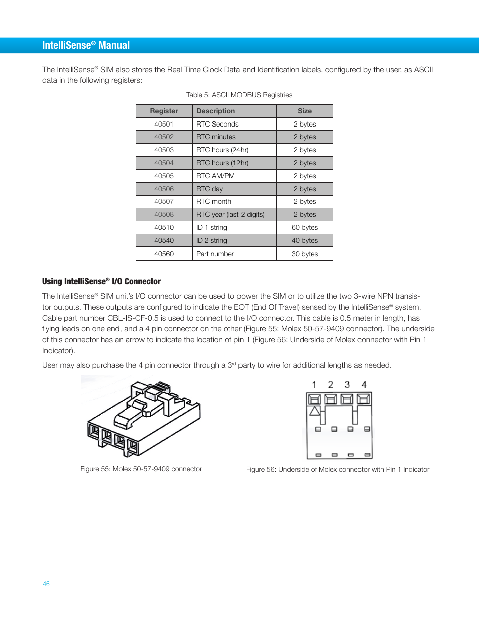 Intellisense, Manual | Bimba IntelliSens User Manual | Page 46 / 68