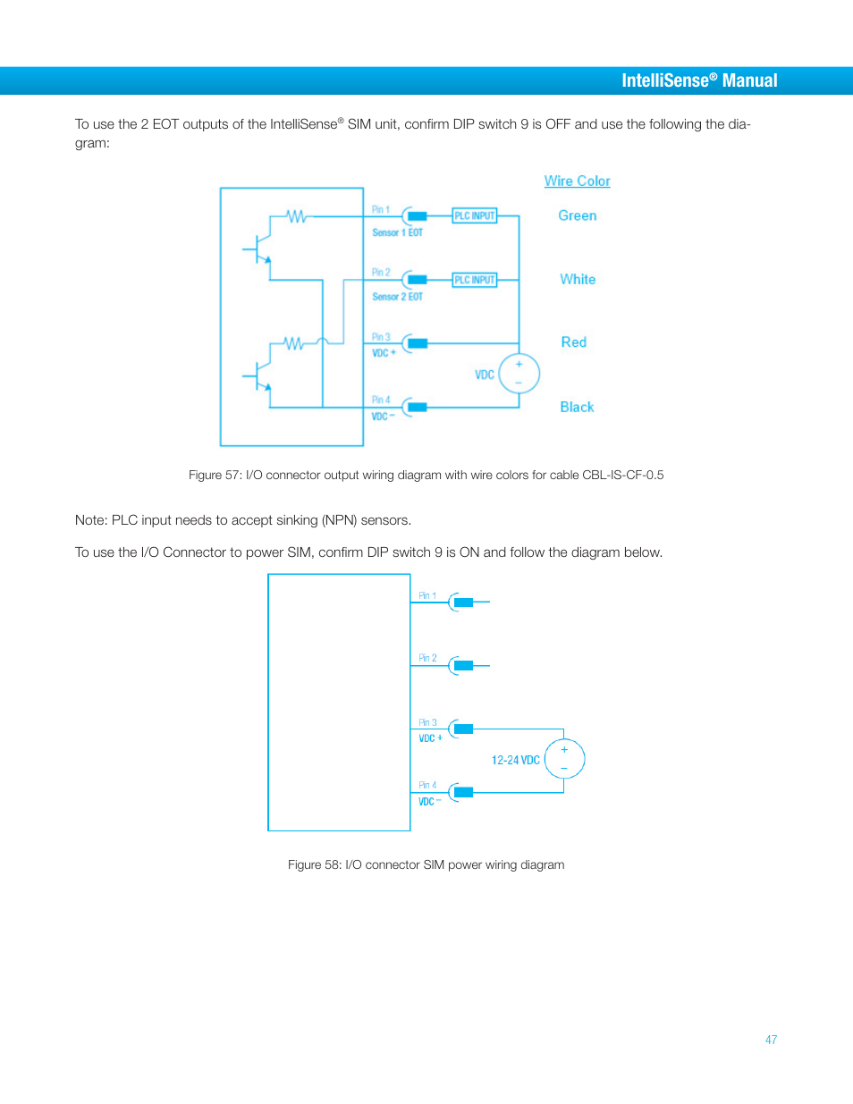 Intellisense, Manual | Bimba IntelliSens User Manual | Page 47 / 68