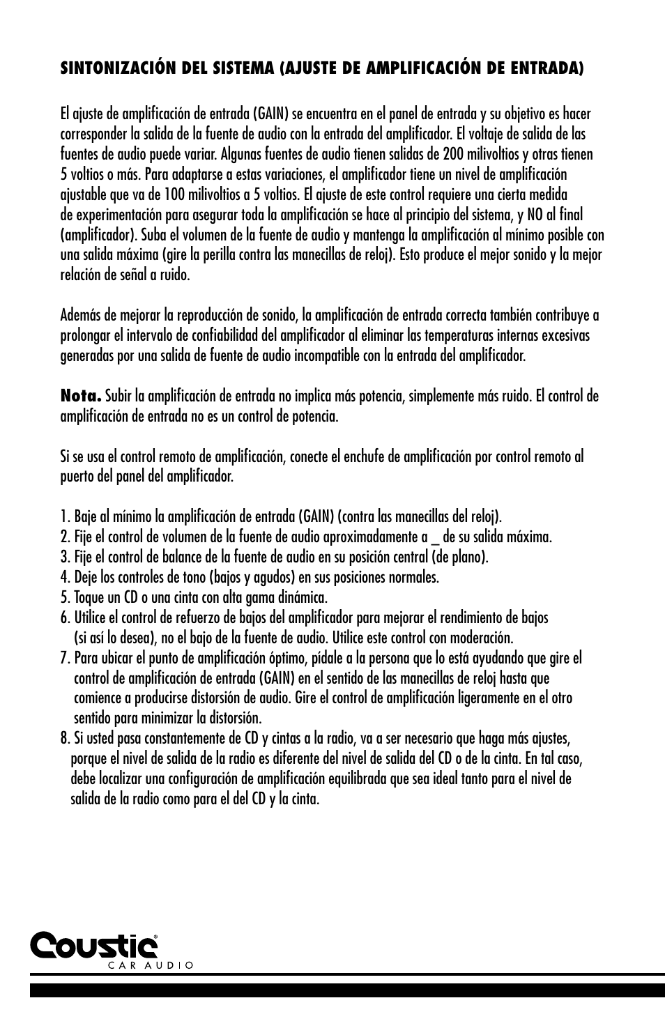 Coustic D-block User Manual | Page 16 / 32