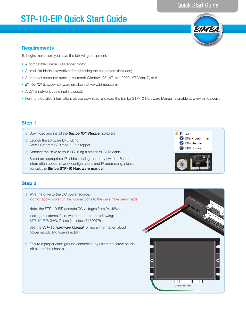 Bimba STP-10 User Manual | 2 pages