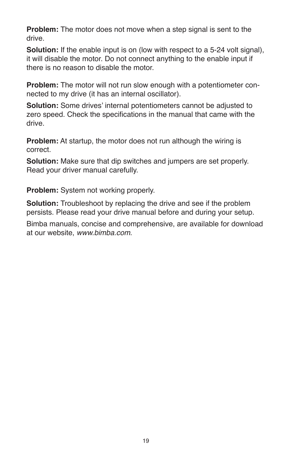 Bimba OLE User Manual | Page 21 / 22
