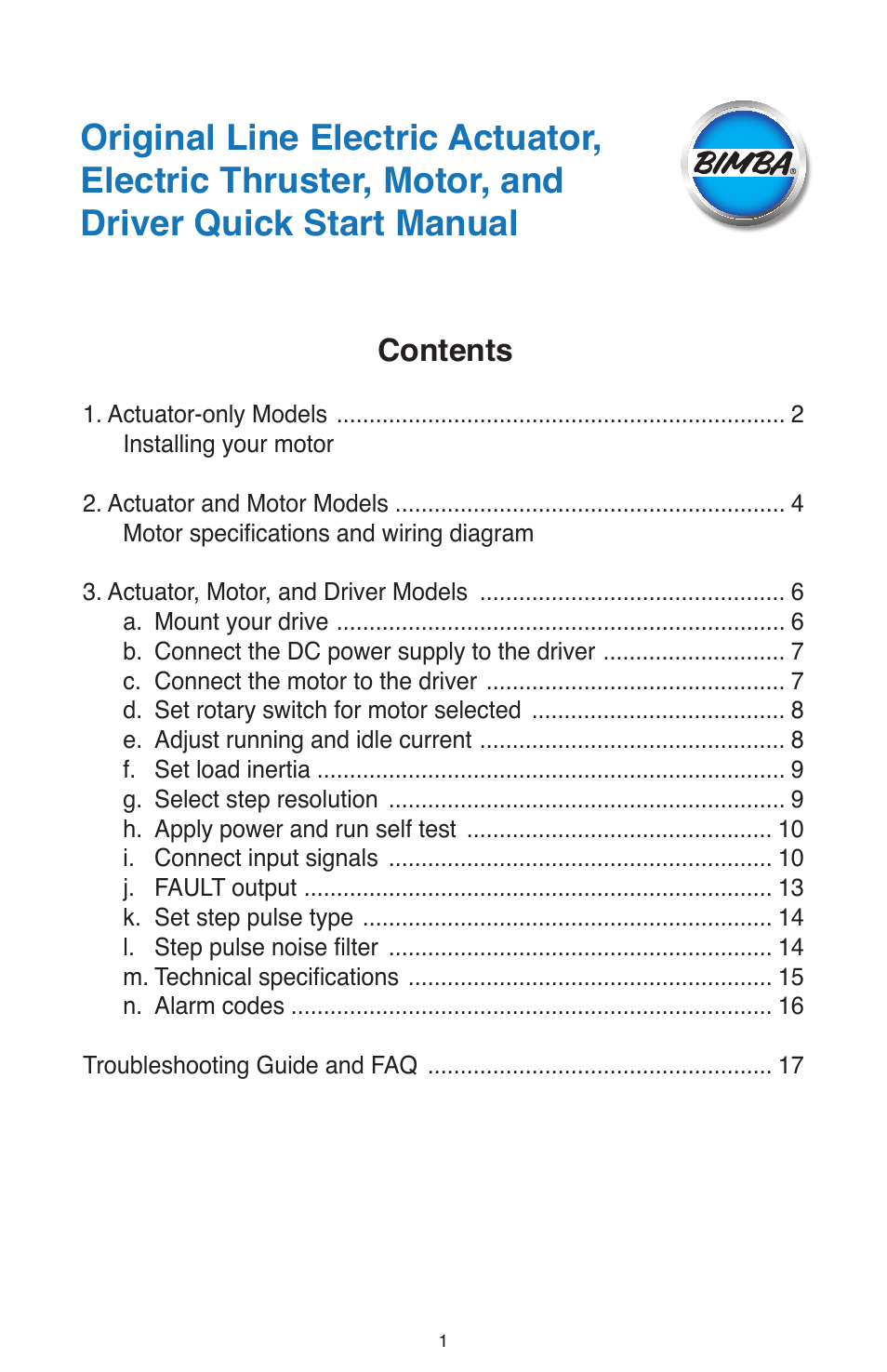 Bimba OLE User Manual | Page 3 / 22