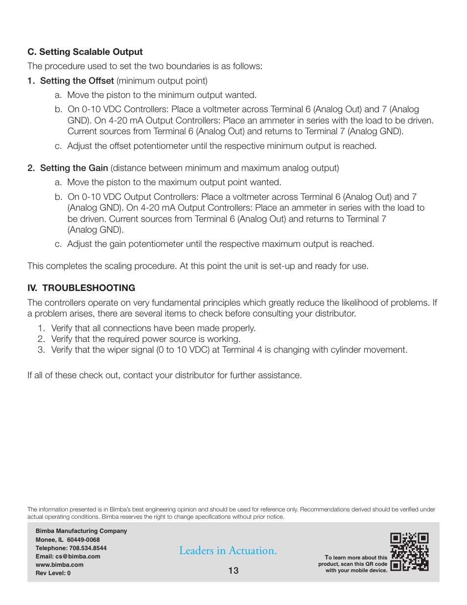 Leaders in actuation | Bimba PFC-LRT User Manual | Page 13 / 23
