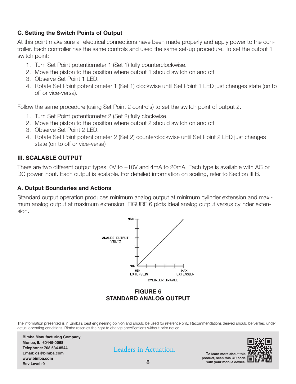 Leaders in actuation | Bimba PFC-LRT User Manual | Page 8 / 23