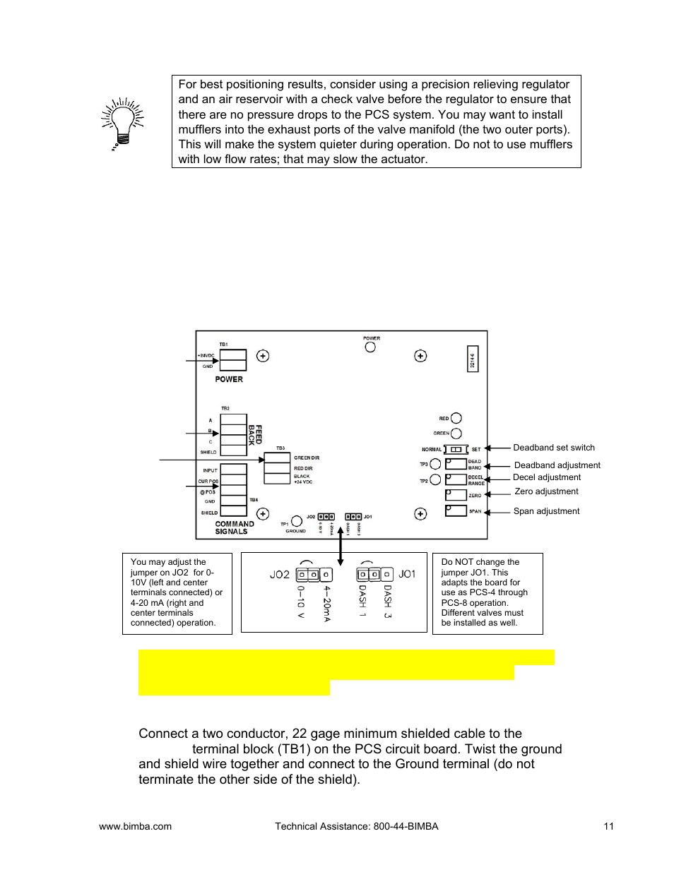 Bimba PCS User Manual | Page 11 / 36