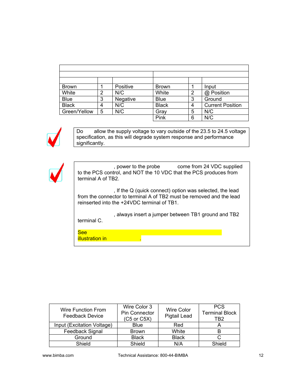 Bimba PCS User Manual | Page 12 / 36