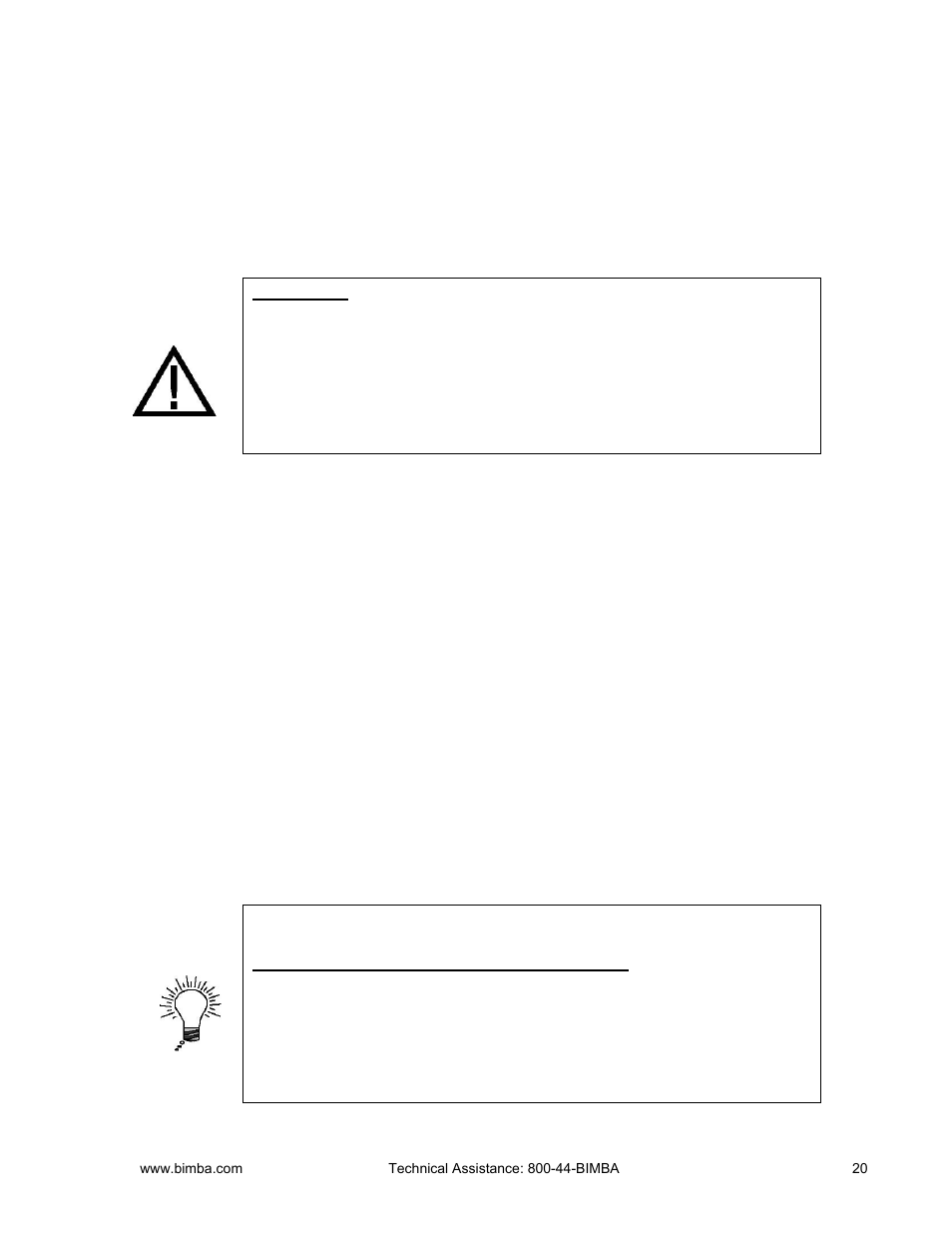 Bimba PCS User Manual | Page 20 / 36