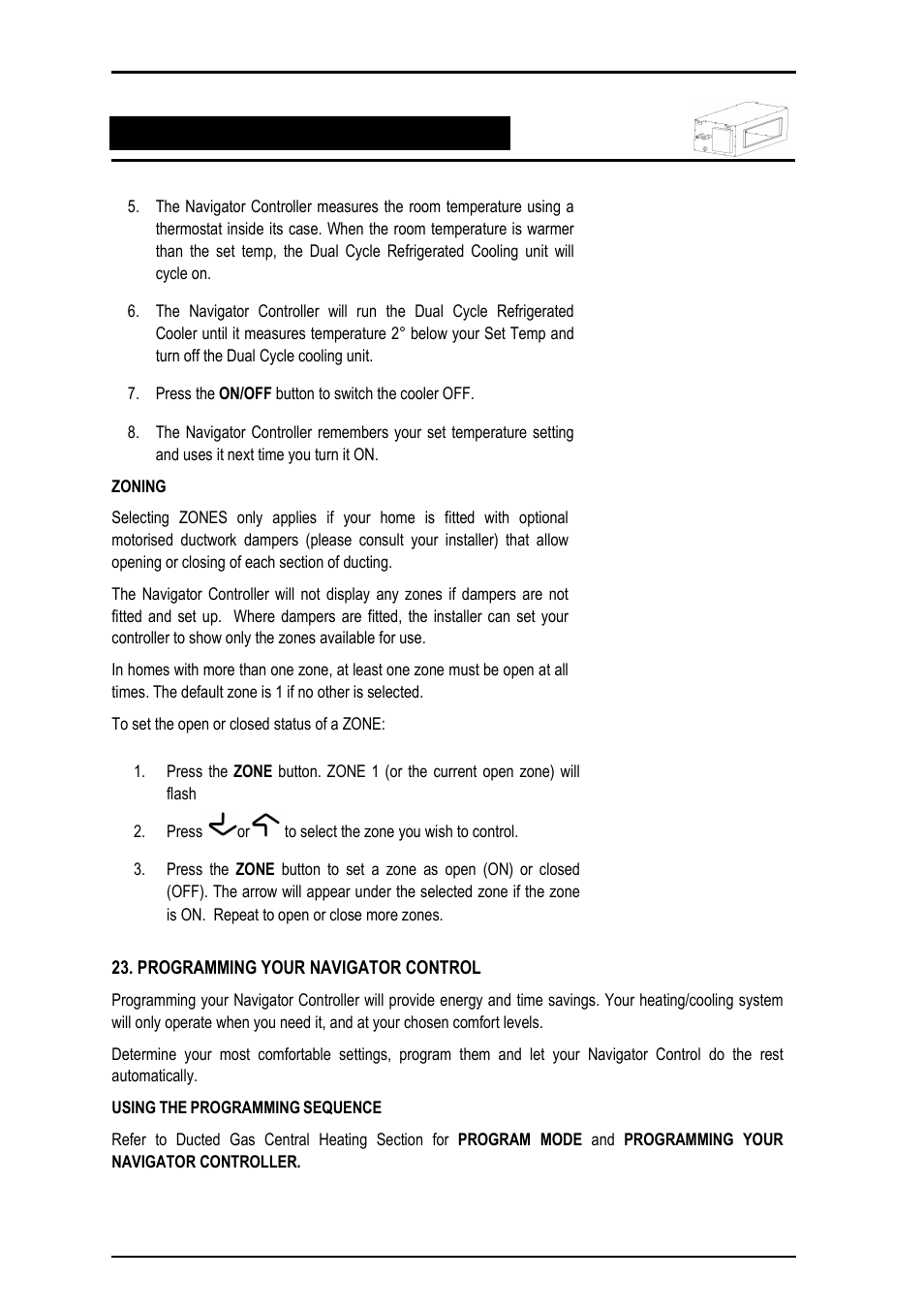Bonaire Navigator Controller User Manual | Page 27 / 44