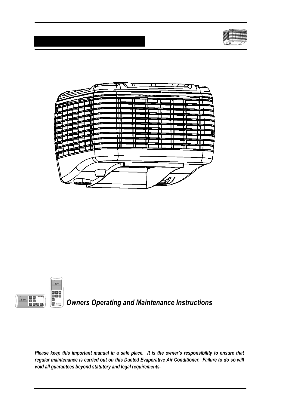 Owners operating and maintenance instructions | Bonaire Navigator Controller User Manual | Page 28 / 44