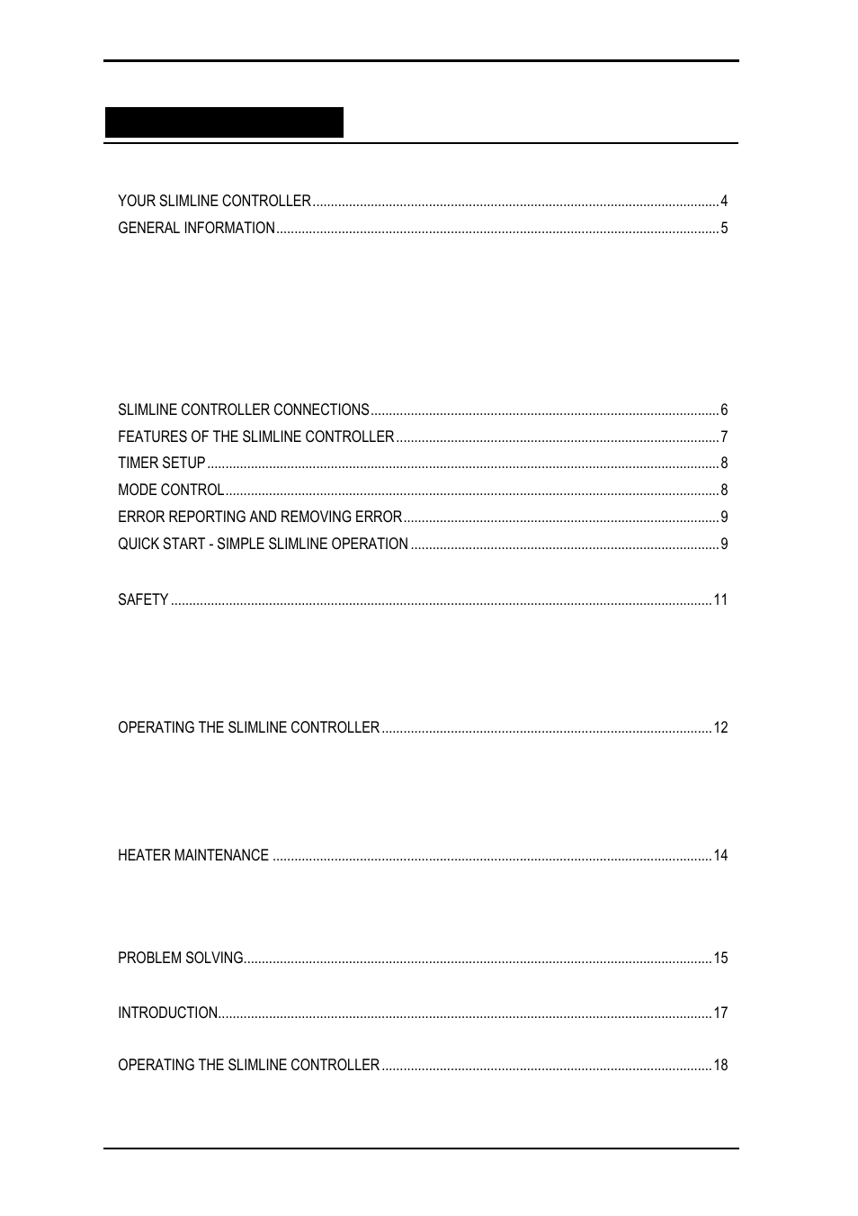 Bonaire Slimline Digital controller User Manual | Page 2 / 28