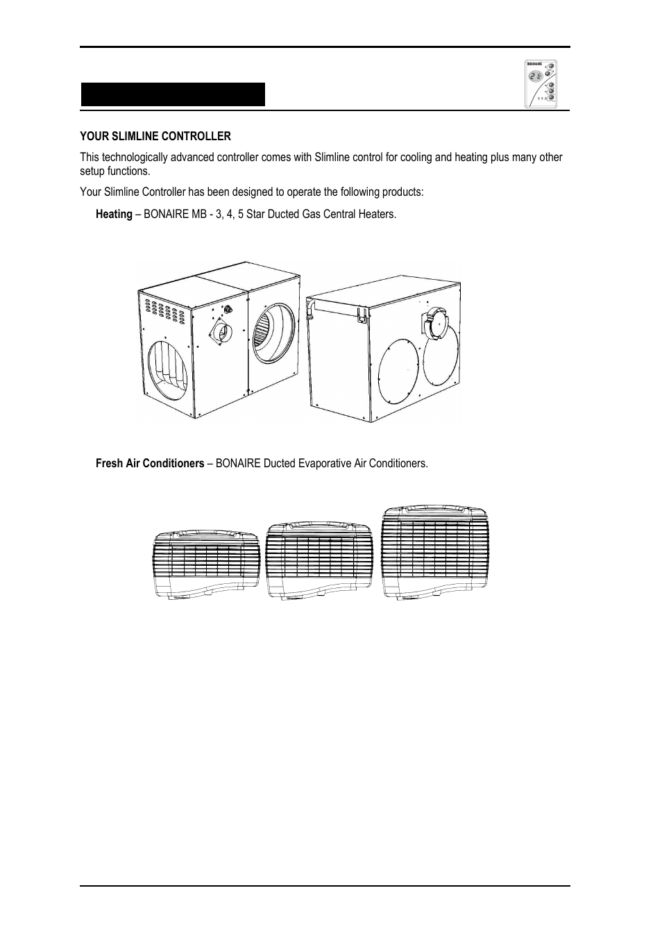 Introduction | Bonaire Slimline Digital controller User Manual | Page 4 / 28