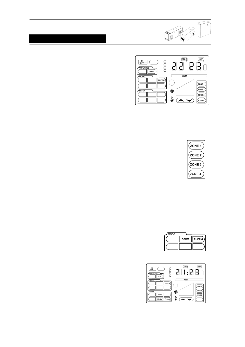 Zones, Setting the open or closed status, Programming your touch pad | Ducted gas central heating | Bonaire Touchpad User Manual | Page 17 / 60