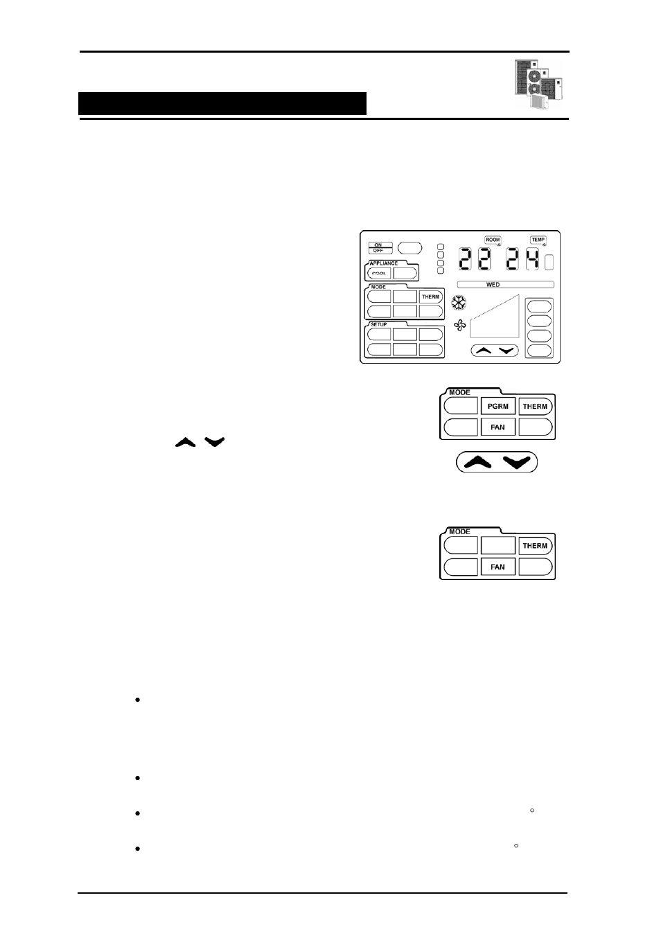 Manual operation, Dual cycle – refrigerated air conditioning | Bonaire Touchpad User Manual | Page 25 / 60