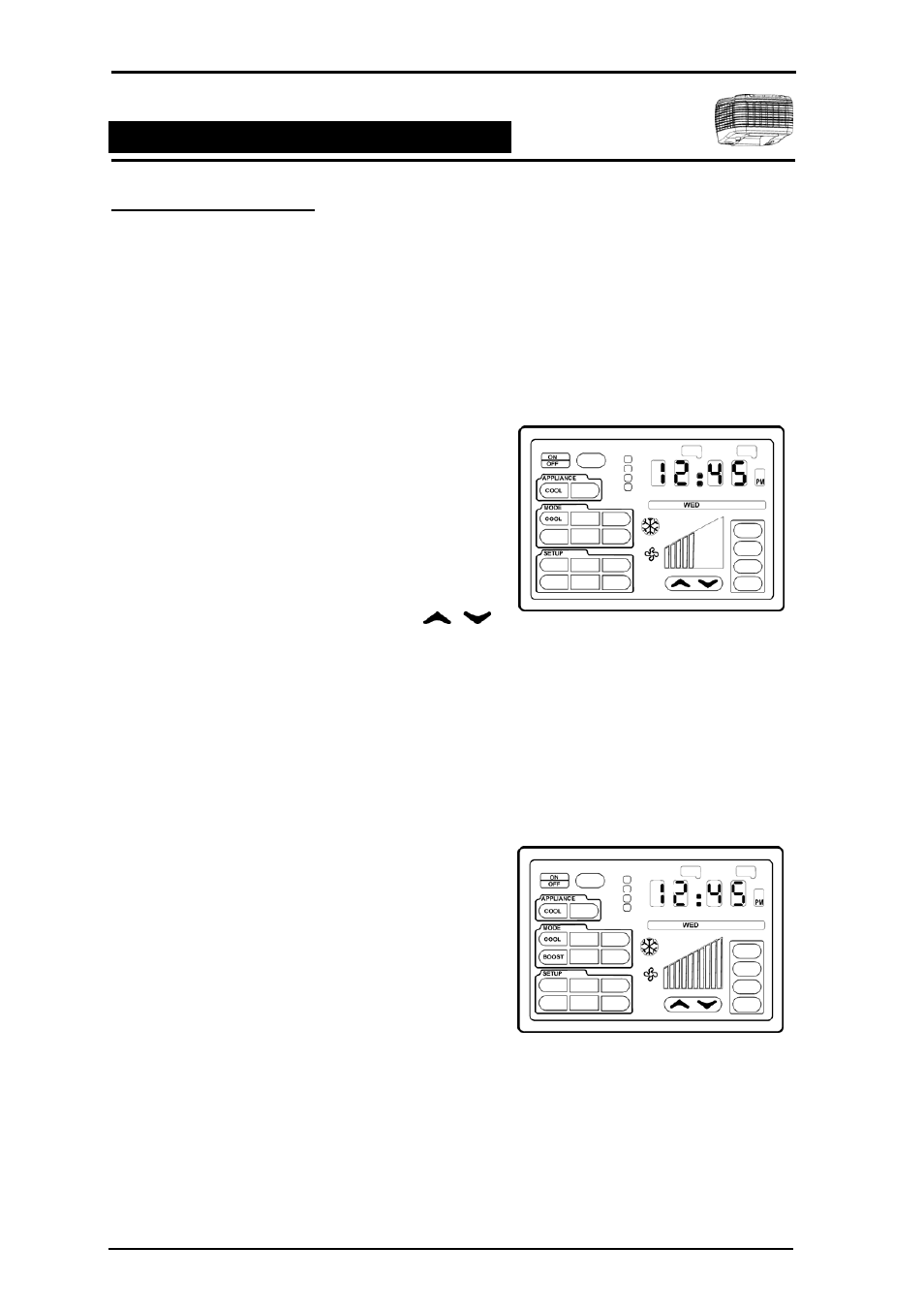 Cool mode, Boost mode, Perating the | Ouch, Ducted evaporative air conditioning | Bonaire Touchpad User Manual | Page 30 / 60