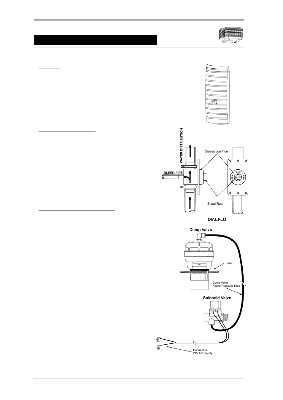 Dialflo, Optional dump valve, Ducted evaporative air conditioning | Bonaire LV User Manual | Page 25 / 44