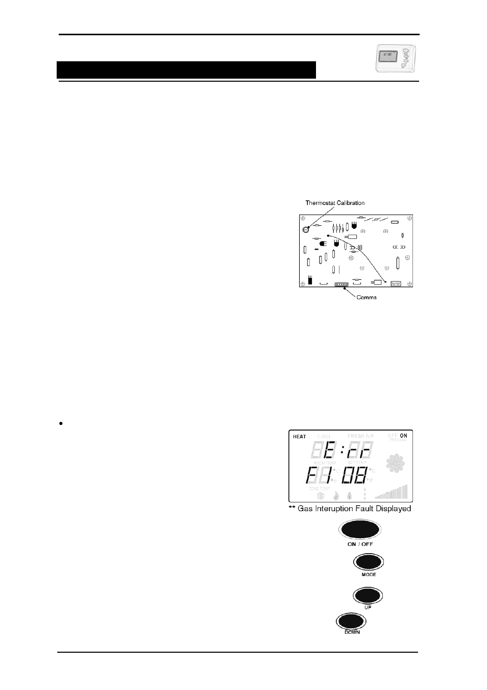 Important notes, Calibrating the thermostat, Fault codes access | View the fault codes, Controls – installation / setup / commissioning | Bonaire LV User Manual | Page 33 / 44